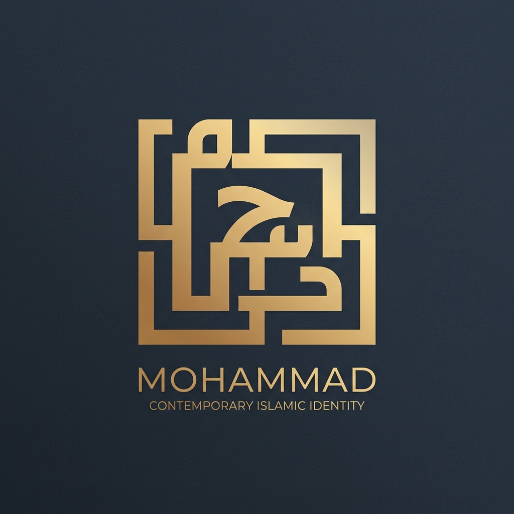 Mohammad Square Kufic Contemporary Arabic Monogram