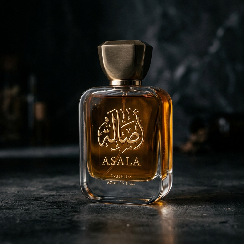 Asala Royal Oud Parfum Arabic Calligraphy Luxury Bottle Packaging