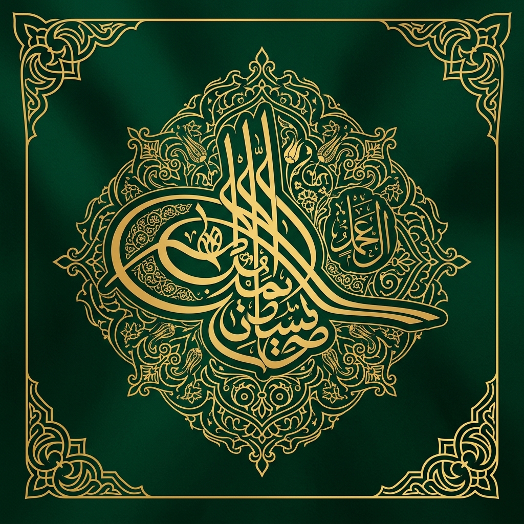 Ottoman Imperial Royal Arabic Calligraphy Tughra Vector Art